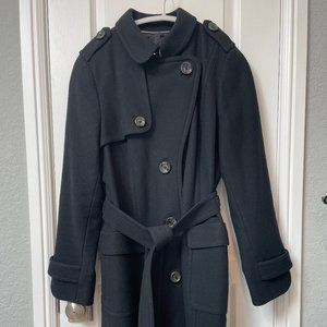Banana Republic Black Trench Size L
